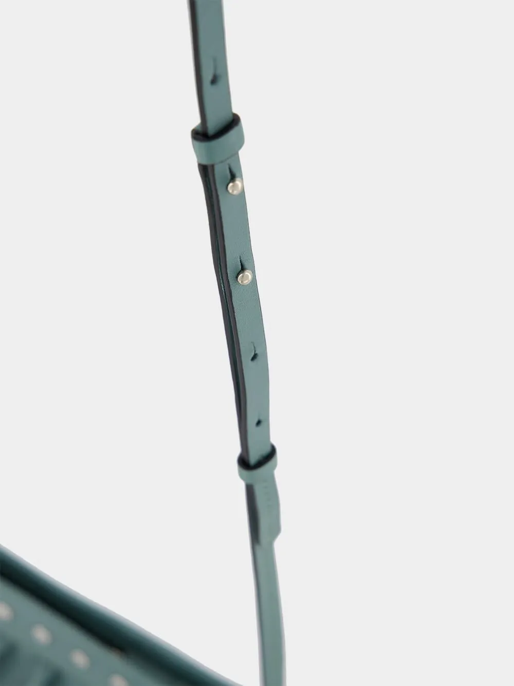 Luzes Gathered Crossbody Green Leather Bag