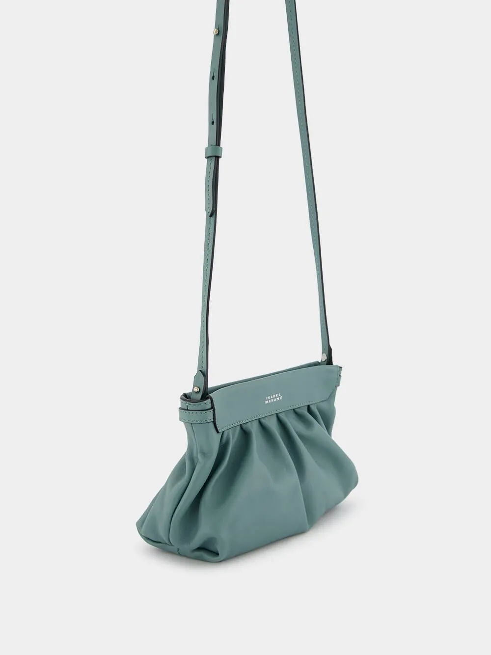 Luzes Gathered Crossbody Green Leather Bag