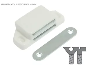 MAGNET CATCH PLASTIC 35MM - WHITE