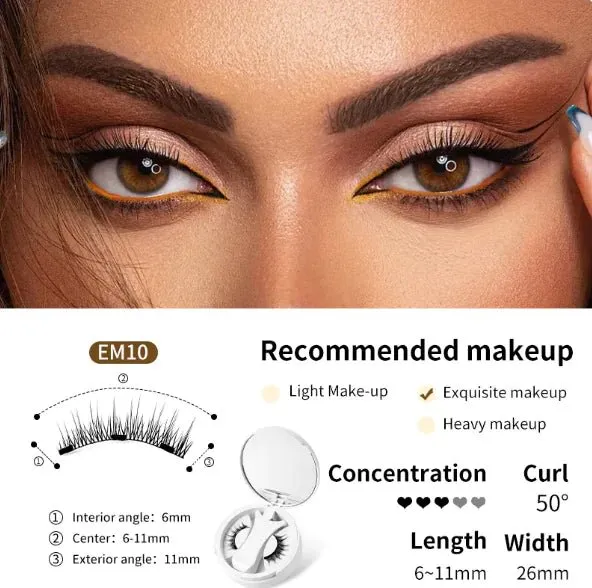 Magnetic Eyelash Kit with Storage & Applicator