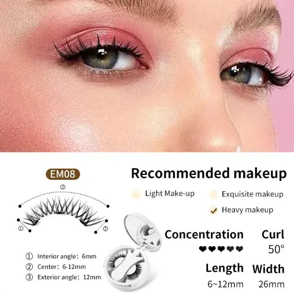 Magnetic Eyelash Kit with Storage & Applicator