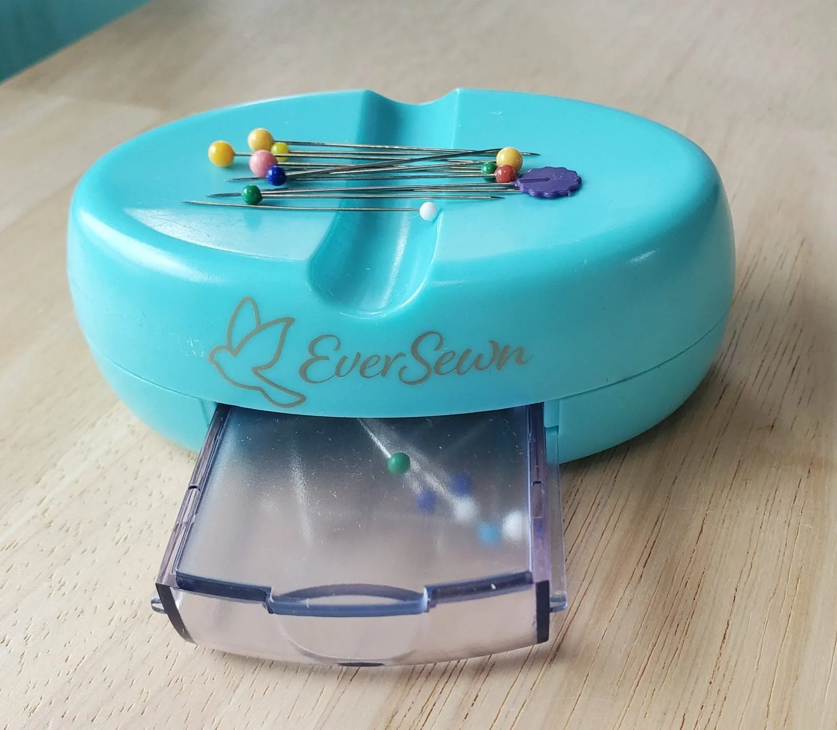Magnetic Pin Catcher with Storage Drawer - Teal