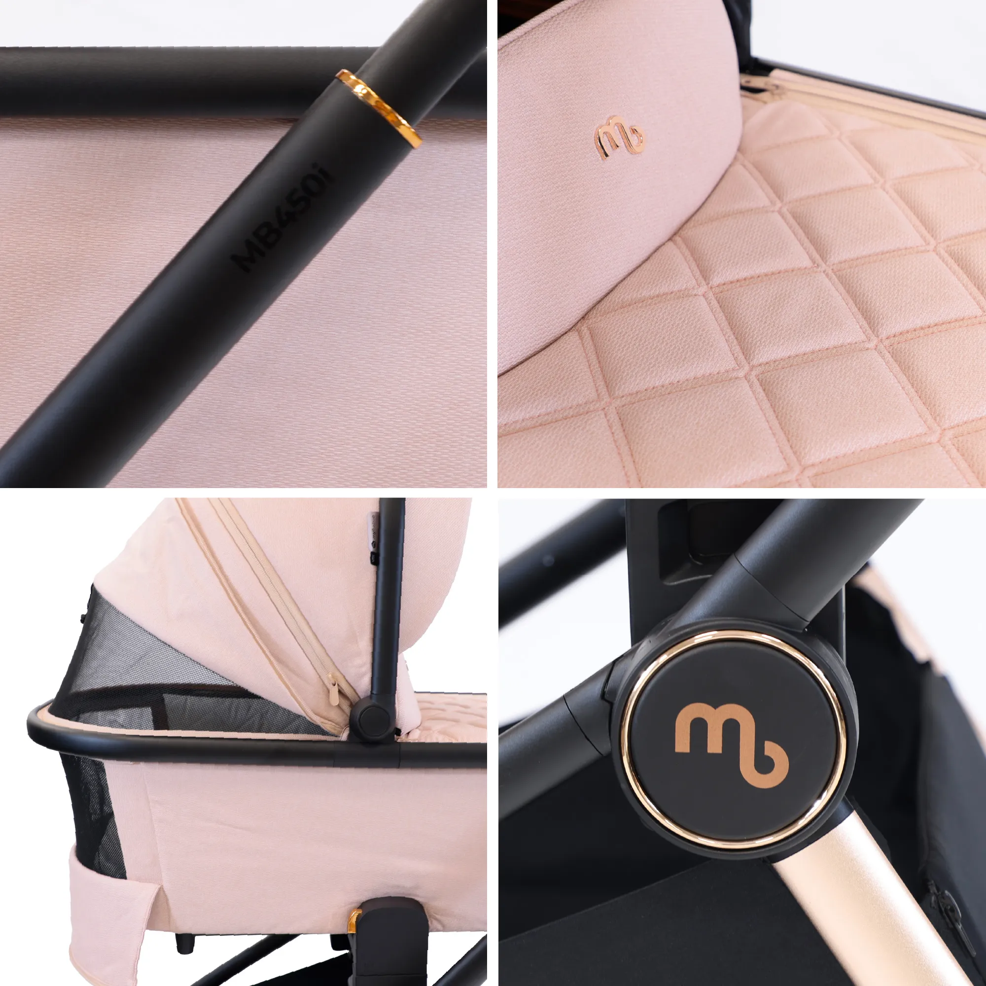 MB450 2-in-1 Pushchair & Carrycot - Pastel Pink