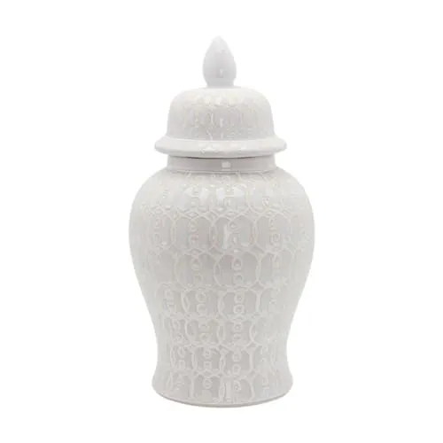 MERISHOPP®Ceramic Jar Interior Design Table Center Vase for Living Room Office Kitchen|Home & Garden | Home Decor| Vases|1 Ceramic Ginger Jar