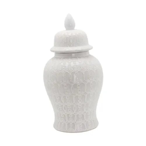 MERISHOPP®Ceramic Jar Interior Design Table Center Vase for Living Room Office Kitchen|Home & Garden | Home Decor| Vases|1 Ceramic Ginger Jar