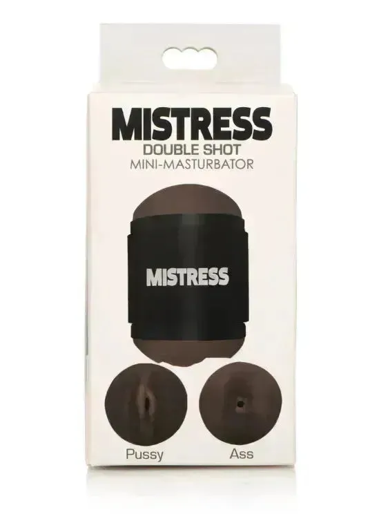 MISTRESS DOUBLE SHOT MINI MASTURBATORS PUSSY & ASS (DARK TONE)