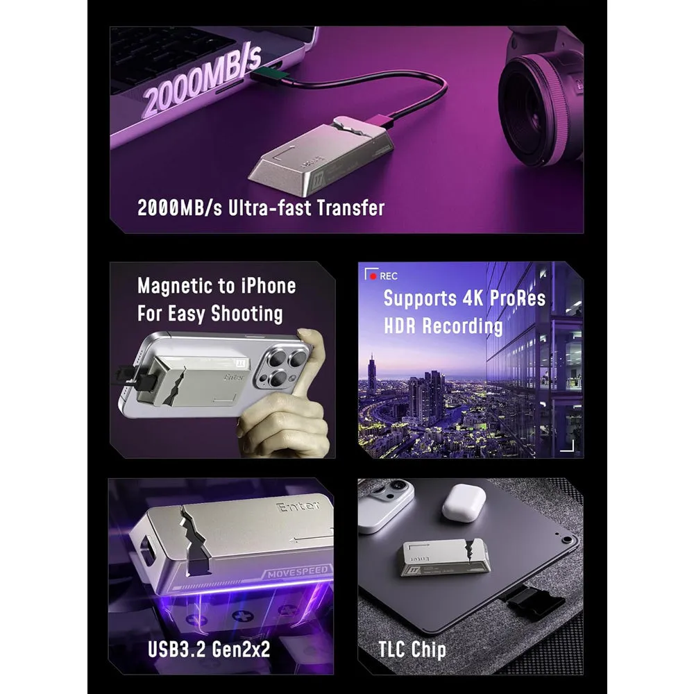 Movespeed Portable SSD 512GB Titanium Keycap