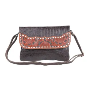 Myra Chocosplash Hand-Tooled Bag