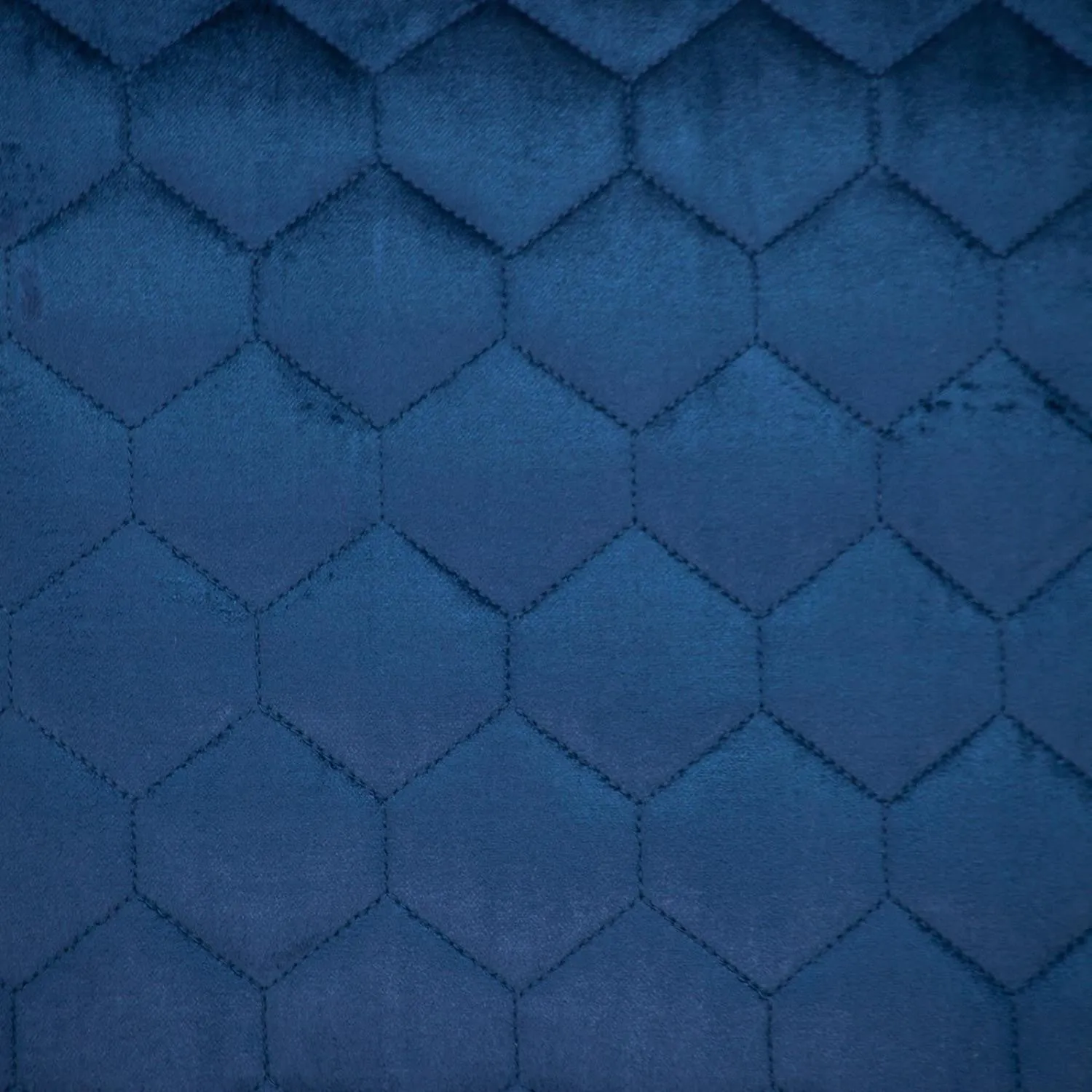 Navy Blue Tufted Velvet Quilted Throw Pillow