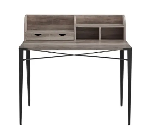 NEW 42-in Industrial Secretary Desk with Hutch - Grey Wash, Fully Assembled, Retails $549  Has a few scuff marks on wood from transport