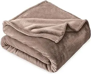 New Hometrends Microplush Velvet Fleece Blanket - Throw/Travel - Ultra-Soft - Luxurious Fuzzy Fleece Fur - Cozy Lightweight - Easy Care - All Season Premium Bed Blanket 60" X 70"