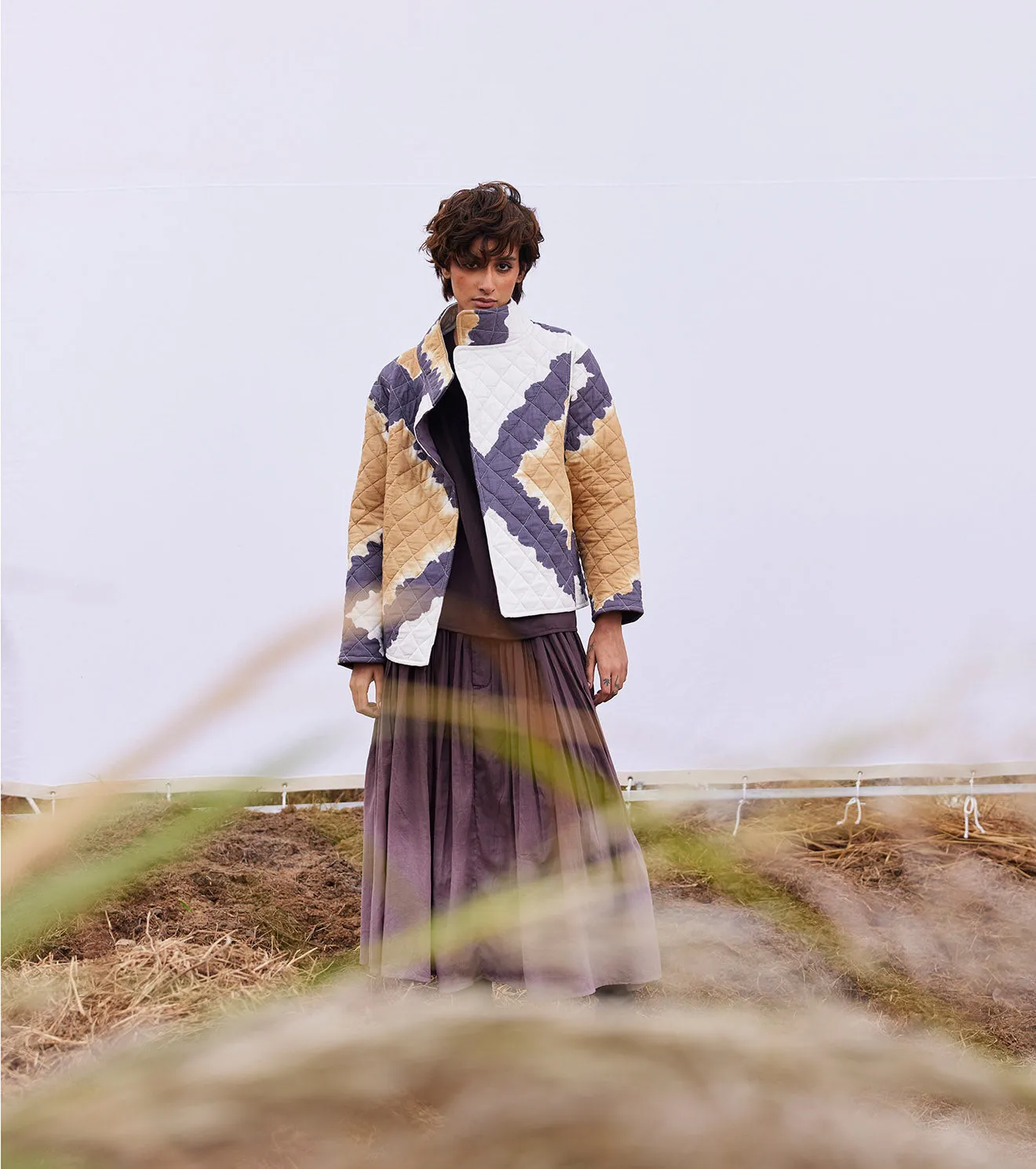 New Season Spring Summer 2025-Jacket-Cotton Mul Umbre Multi-coloured-KW895-Fashion Edit Diana by Khara Kapas