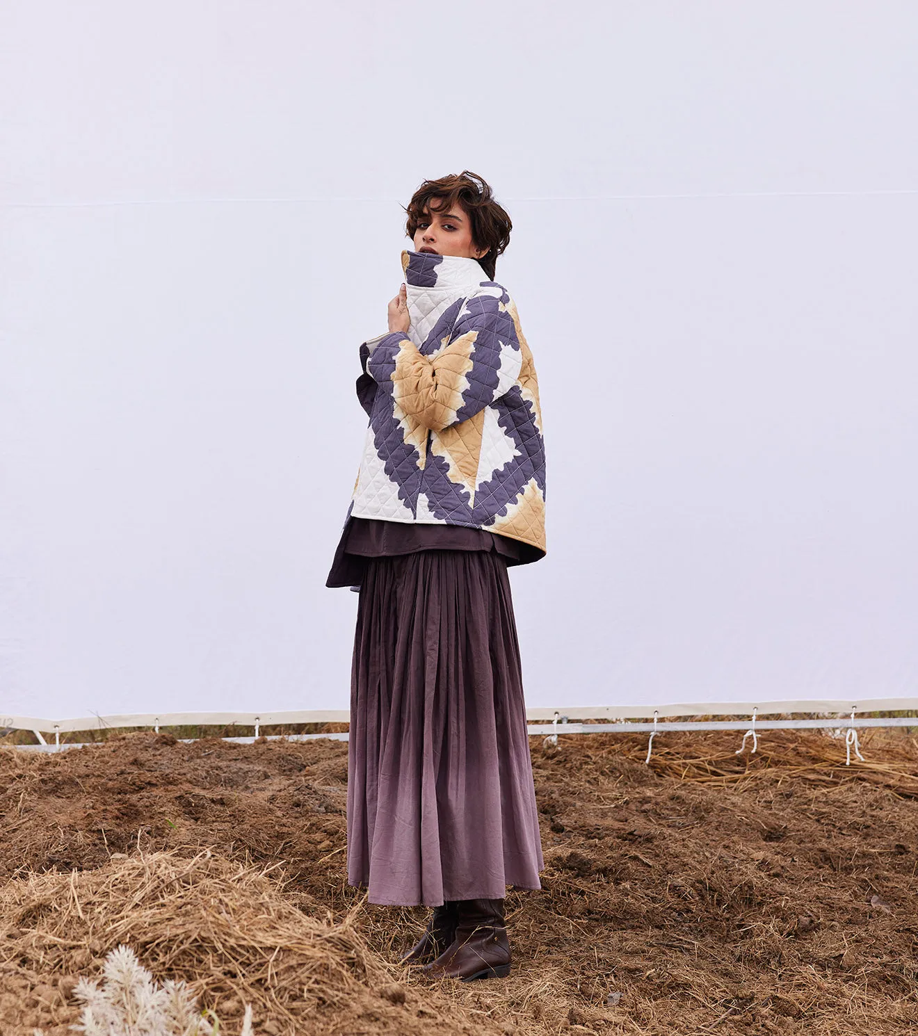 New Season Spring Summer 2025-Jacket-Cotton Mul Umbre Multi-coloured-KW895-Fashion Edit Diana by Khara Kapas