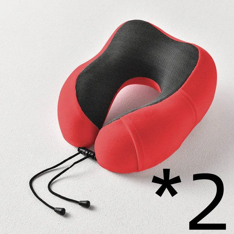 New U-Shaped Pillow Storage Memory Foam Travel Pillow
