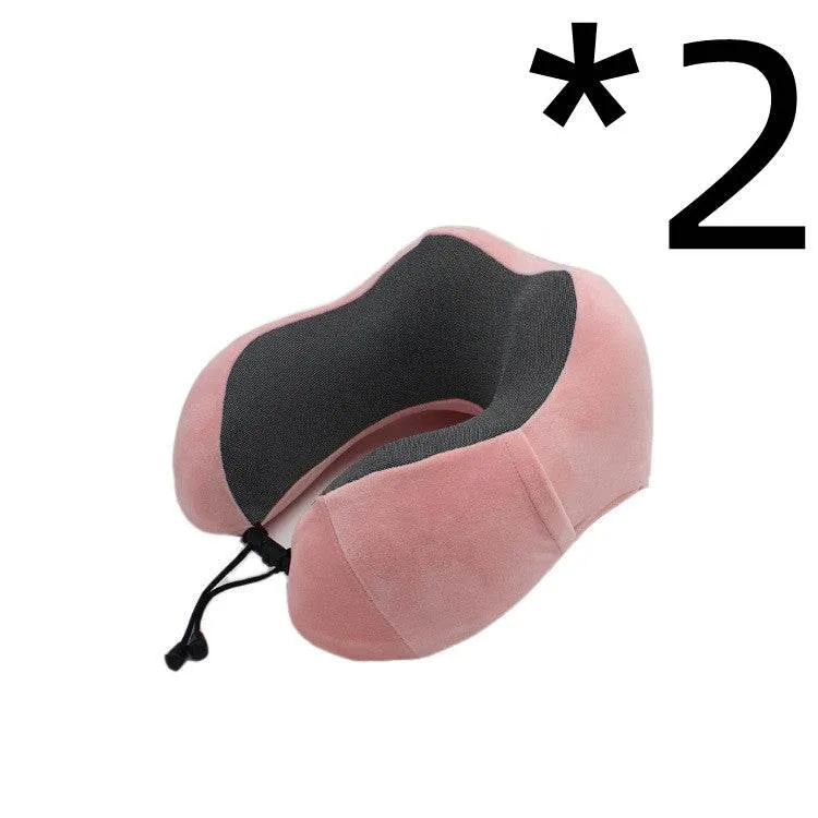 New U-Shaped Pillow Storage Memory Foam Travel Pillow