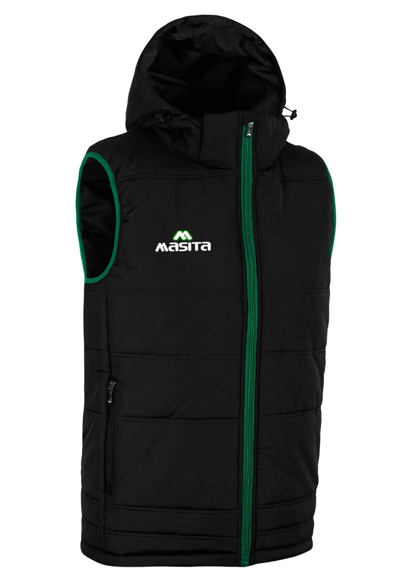Nova Sleeveless Gilet Black/Green Adult