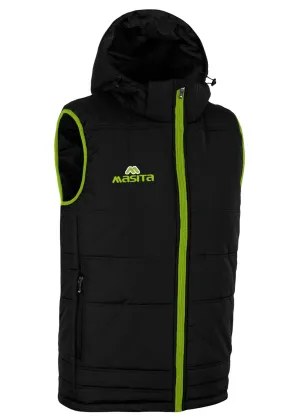 Nova Sleeveless Gilet Black/Green Neon Adult