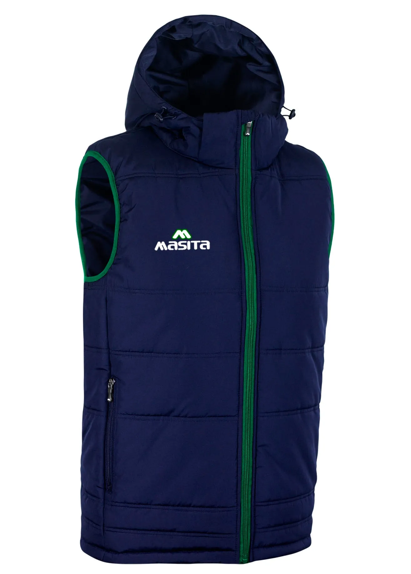 Nova Sleeveless Gilet Navy/Green Adult