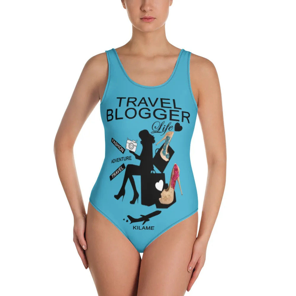 One-Piece Swimsuit 'Travel blogger'