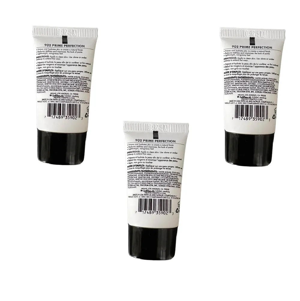 Pack of 3 Milani Prime Perfection Face Primer, 902 , Travel Size