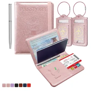 Passport Holder and Luggage Tags Set
