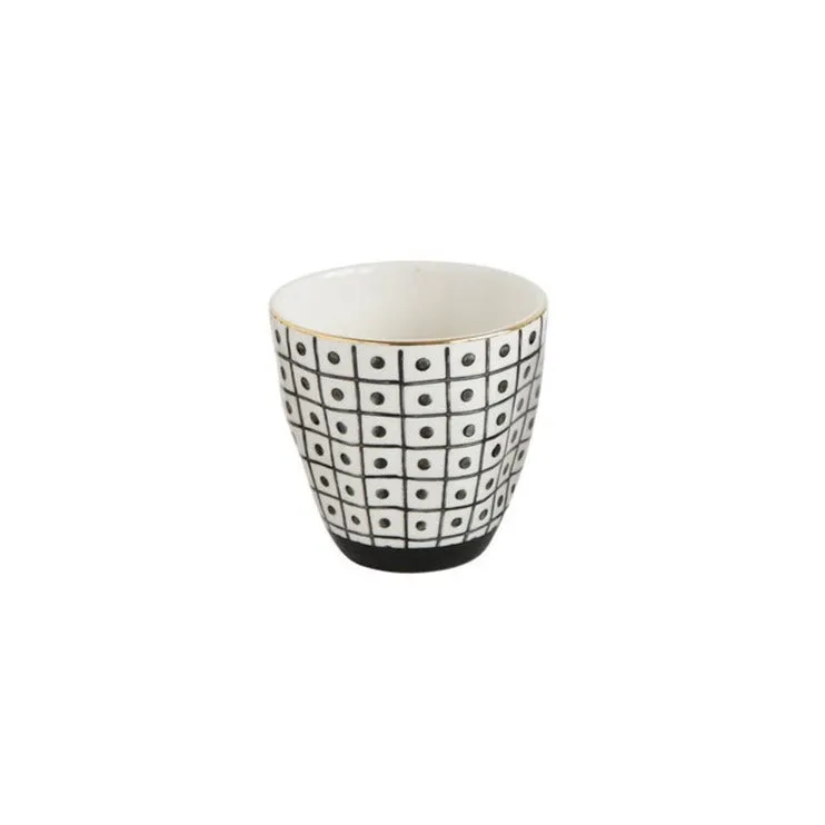 Patterned Stoneware Cup