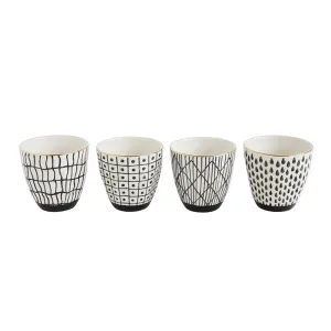 Patterned Stoneware Cup