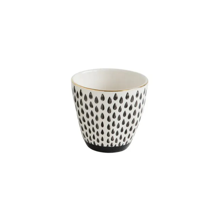 Patterned Stoneware Cup