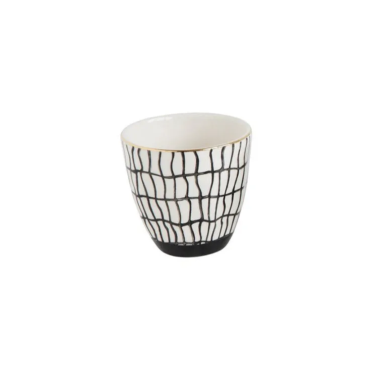 Patterned Stoneware Cup