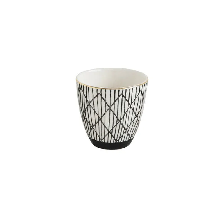 Patterned Stoneware Cup