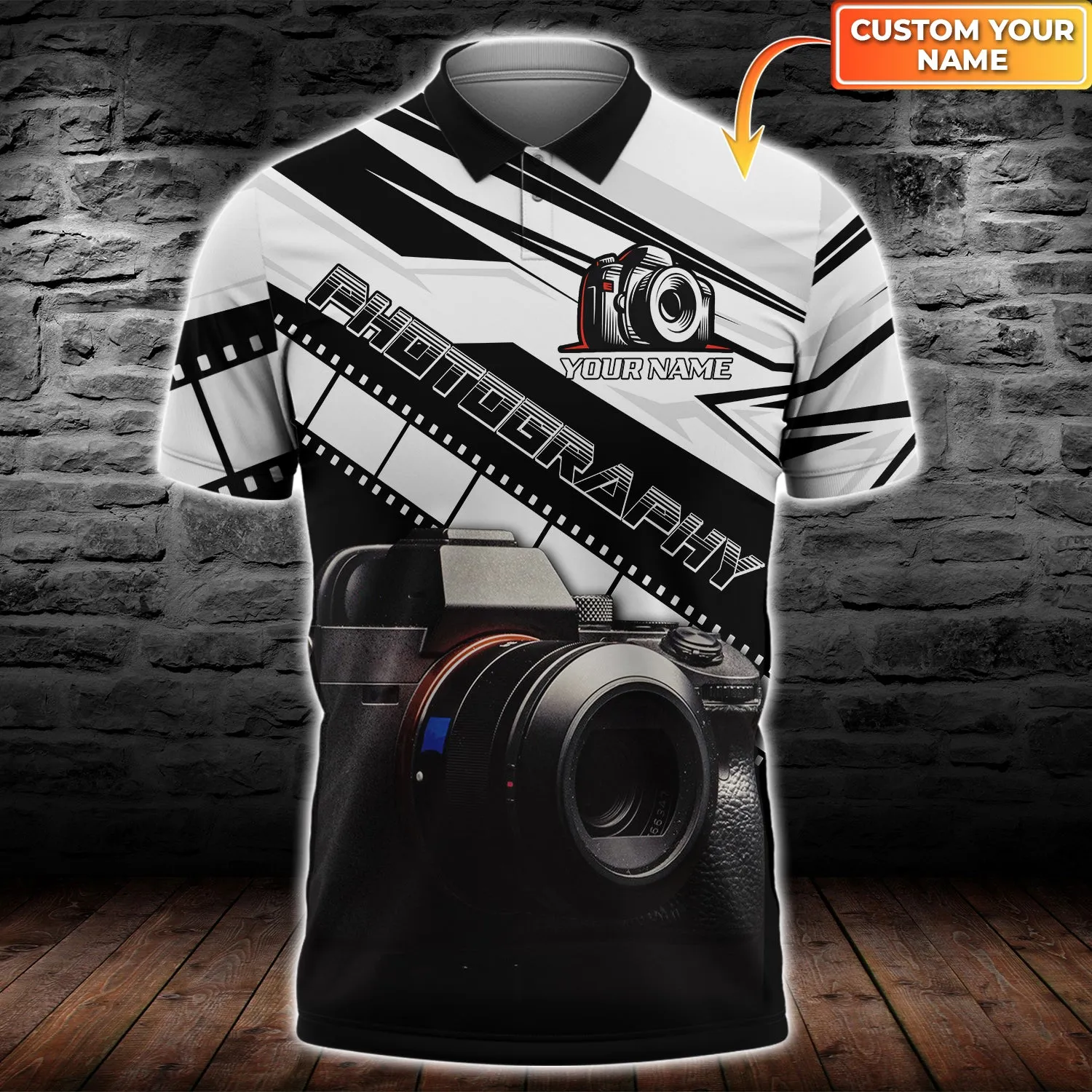 Photography 1 - Personalized Name 3D Polo Shirt