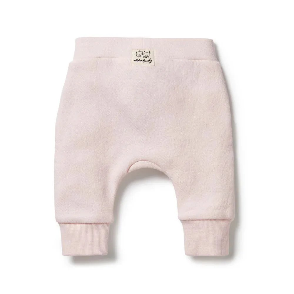 PINK ORGANIC QUILTED PANT