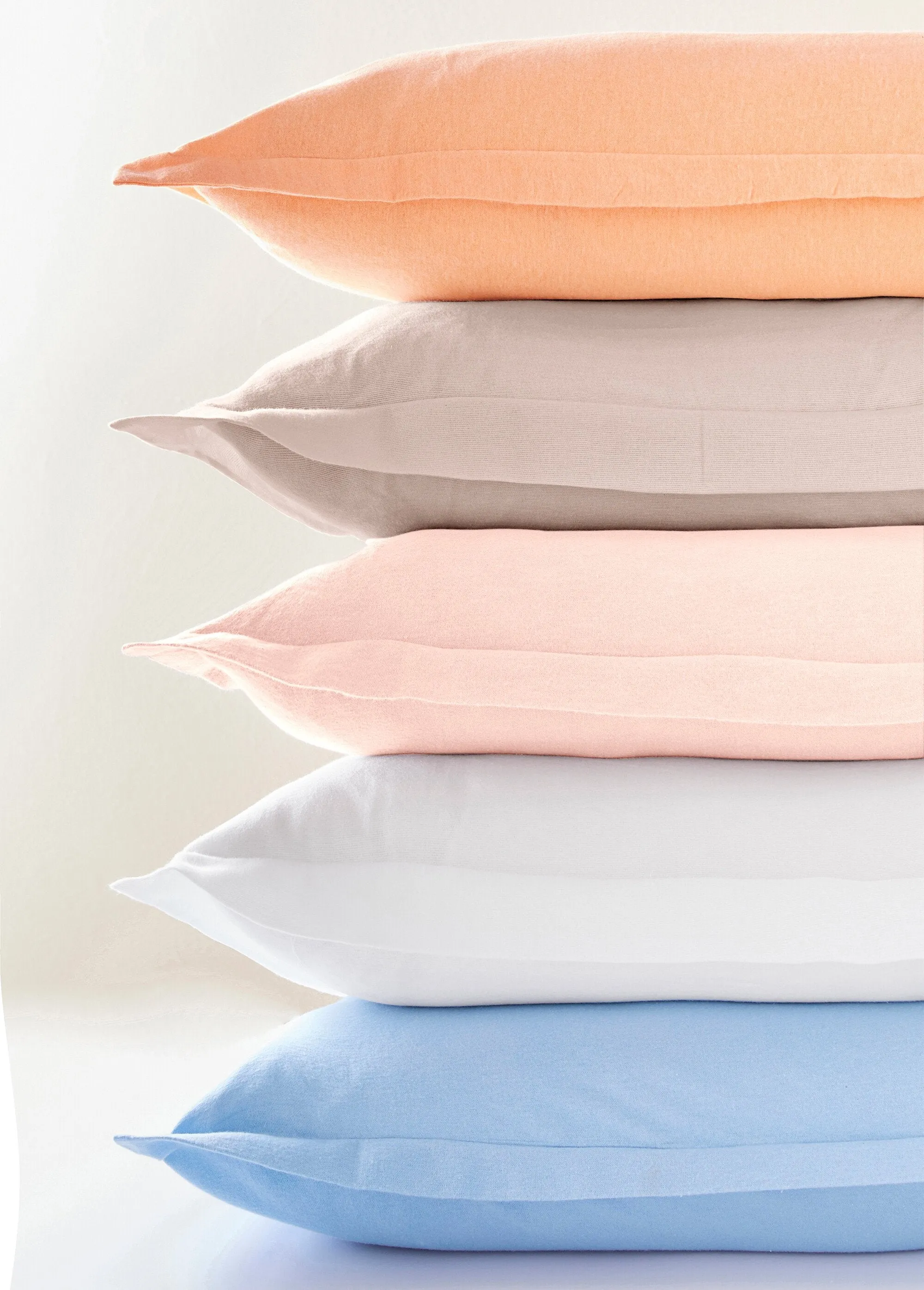 Plain flannel cotton 165 g bolster pillow case
