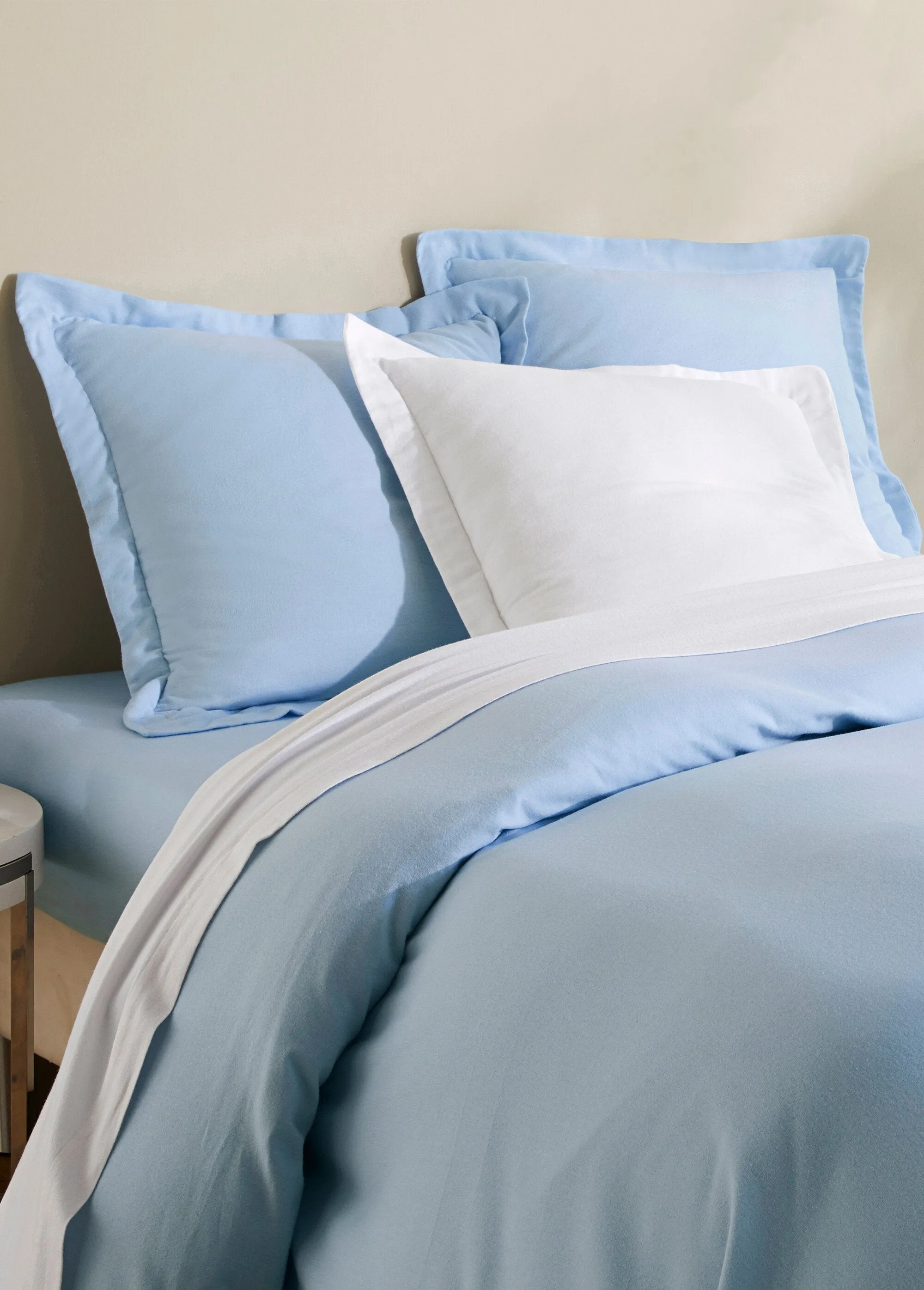 Plain flannel cotton 165 g bolster pillow case