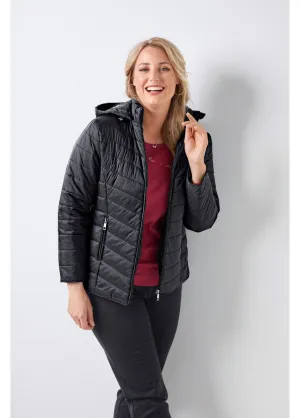 Plain or printed quilted down jacket