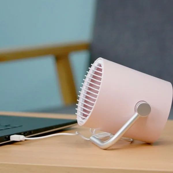 Portable Mini Whisper Quiet Cyclone Air Circulating Technology Touch Sensoring USB Table Desk Fan