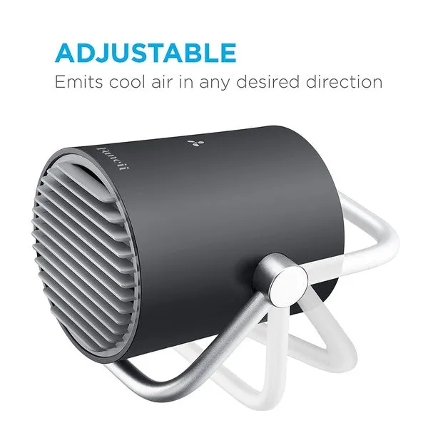 Portable Mini Whisper Quiet Cyclone Air Circulating Technology Touch Sensoring USB Table Desk Fan