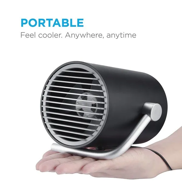 Portable Mini Whisper Quiet Cyclone Air Circulating Technology Touch Sensoring USB Table Desk Fan