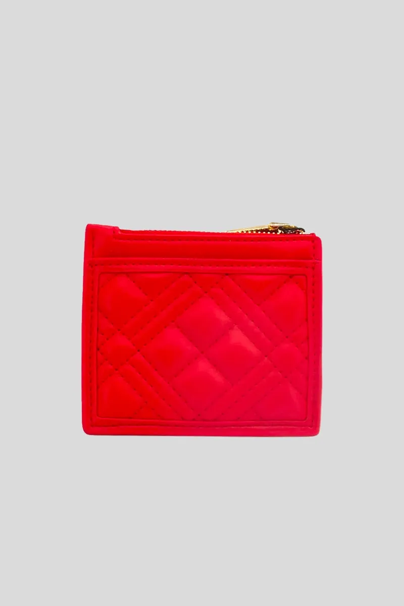 Portafoglio Quilted Pu - Rosso