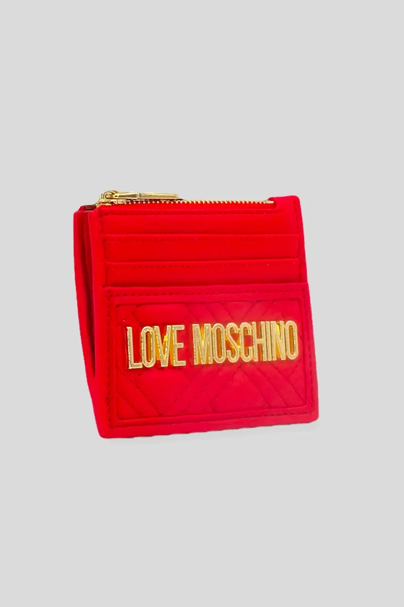 Portafoglio Quilted Pu - Rosso