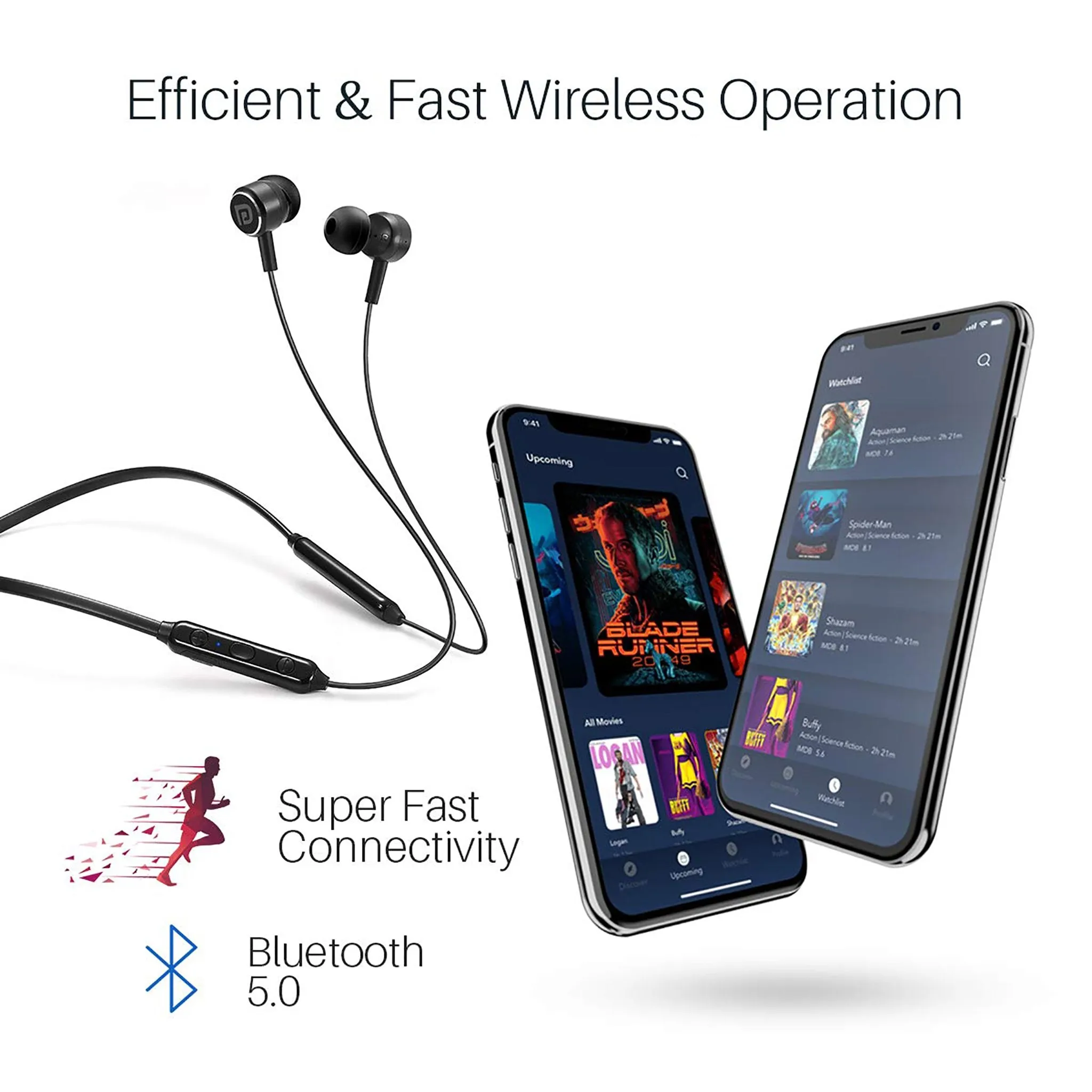 Portronics Harmonics One Wireless Sports Headset With Powerful Audio Drivers, Comfort Fit, Supreme Sound, Built-in Mic for Calls
