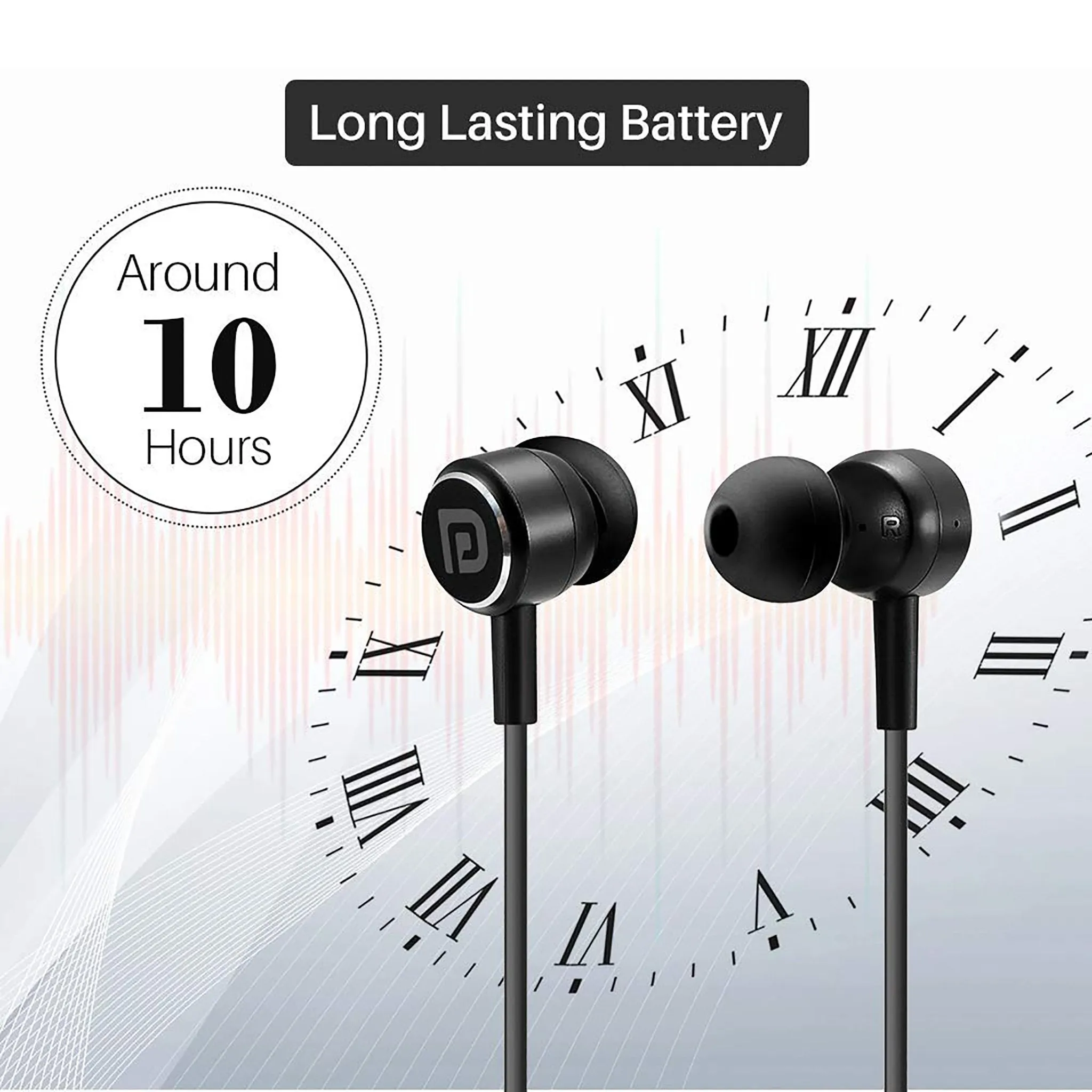 Portronics Harmonics One Wireless Sports Headset With Powerful Audio Drivers, Comfort Fit, Supreme Sound, Built-in Mic for Calls