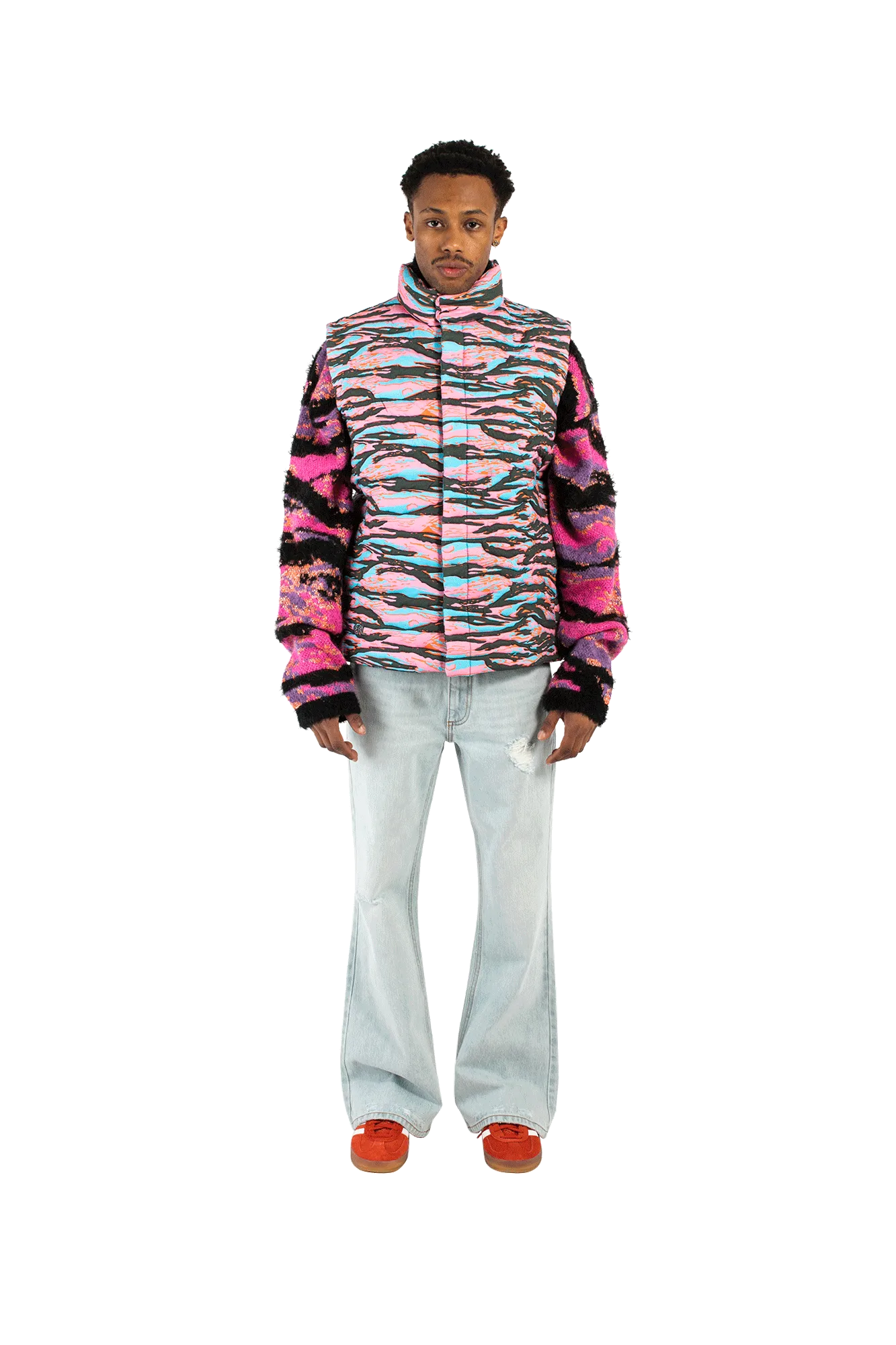 Printed Quilted Puffer Vest