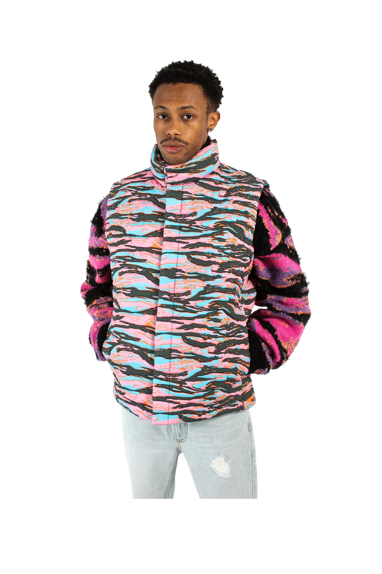 Printed Quilted Puffer Vest