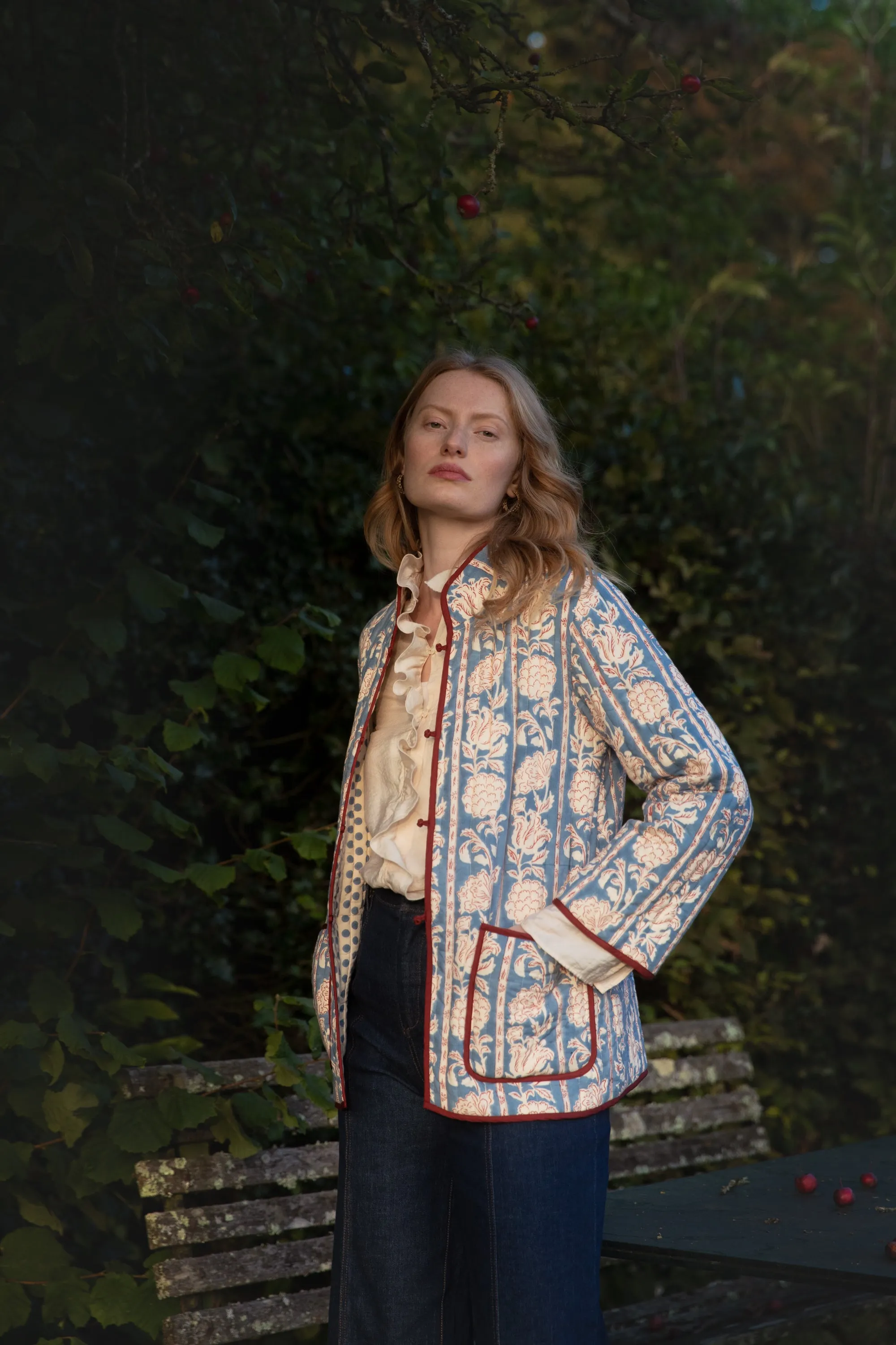 Quilted Jacket in Dawn Boulevard Stripe