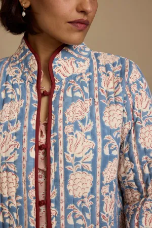 Quilted Jacket in Dawn Boulevard Stripe