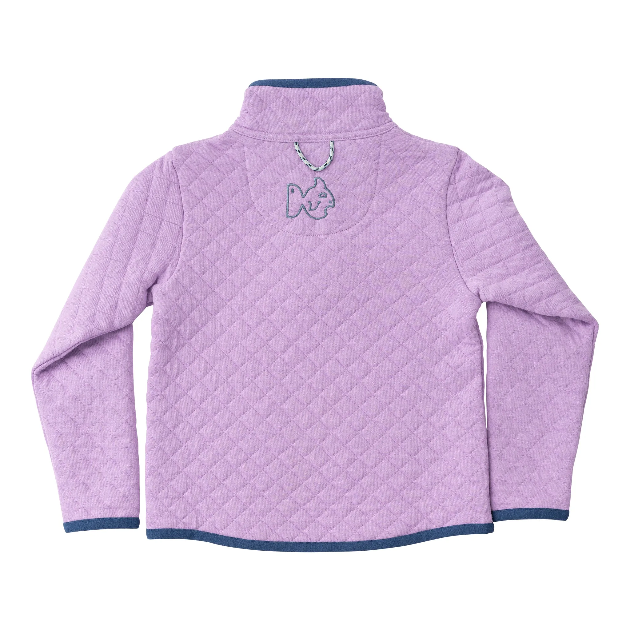 Quilted Zip Pullover, Sheer Lilac