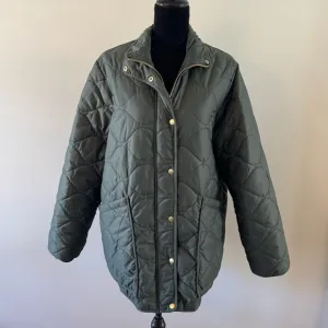 Quince Jacket Women’s XL Green Featherless Quilted Long Puffer Jacket