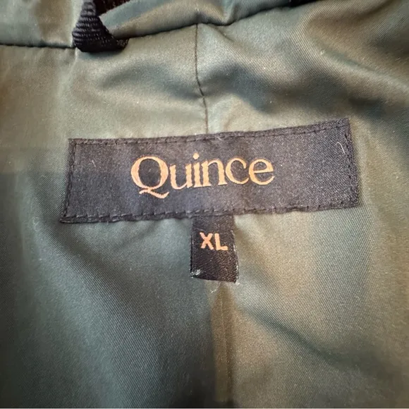 Quince Jacket Women’s XL Green Featherless Quilted Long Puffer Jacket