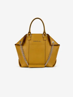 "Chamallow" bag in mustard leather